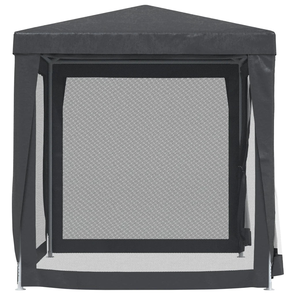 Tenda per Feste con 4 Pareti in Rete Antracite 2x2 m in HDPE