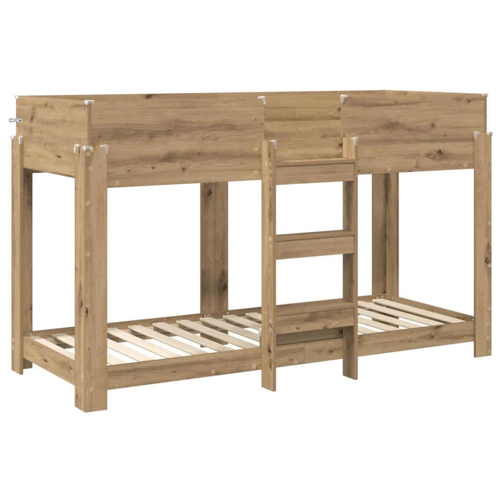 Letto a Castello per Bambini Rovere artigianale 75 x 190 cm