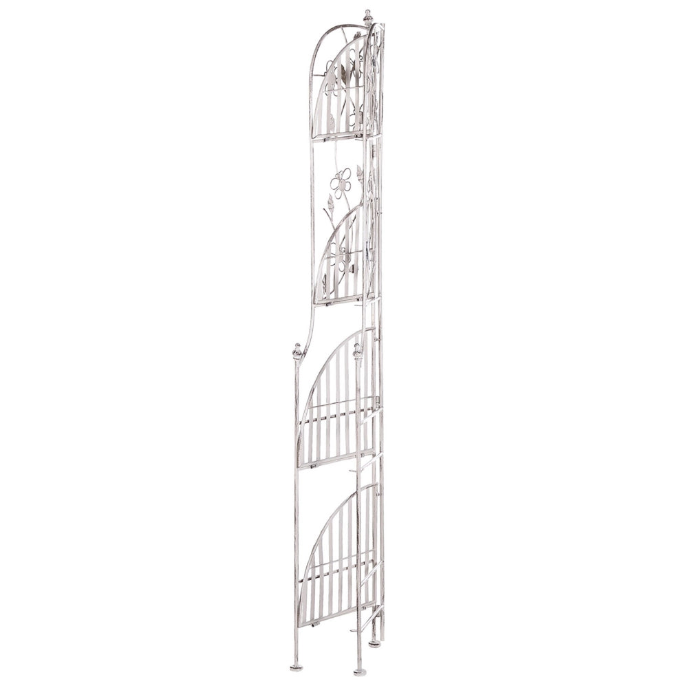 Scaffale per scale ad angolo in metallo da giardino Scaffali da bagno per esterni per interni neri per piante