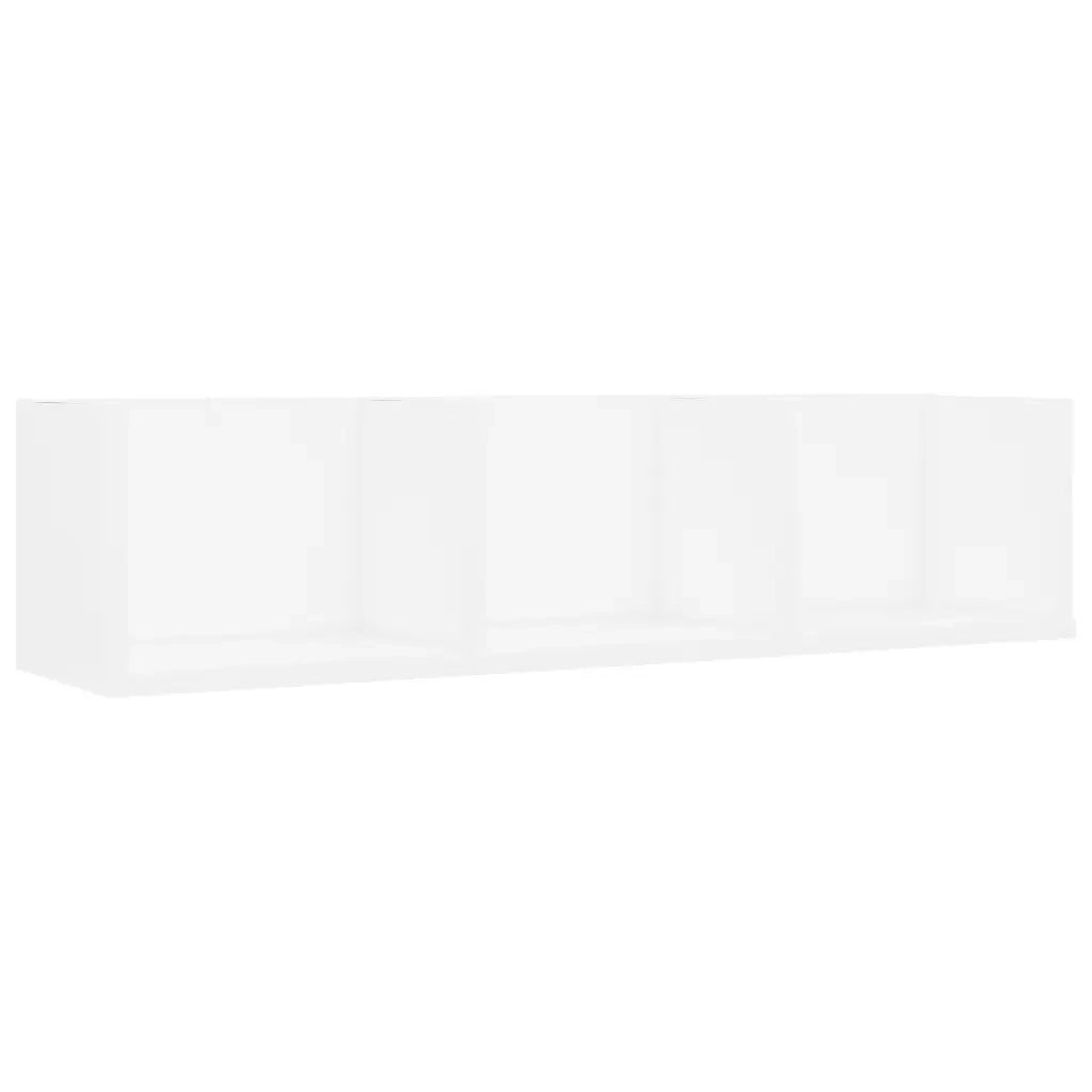 Scaffale Porta CD a Parete Bianco 75x18x18 cm in Multistratocod mxl 97366