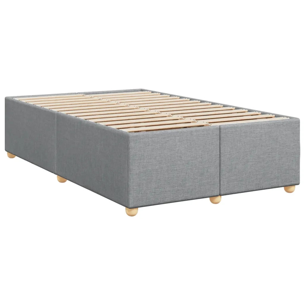 vidaXL Giroletto a Molle con Materasso Grigio Chiaro 120x200cm Tessuto