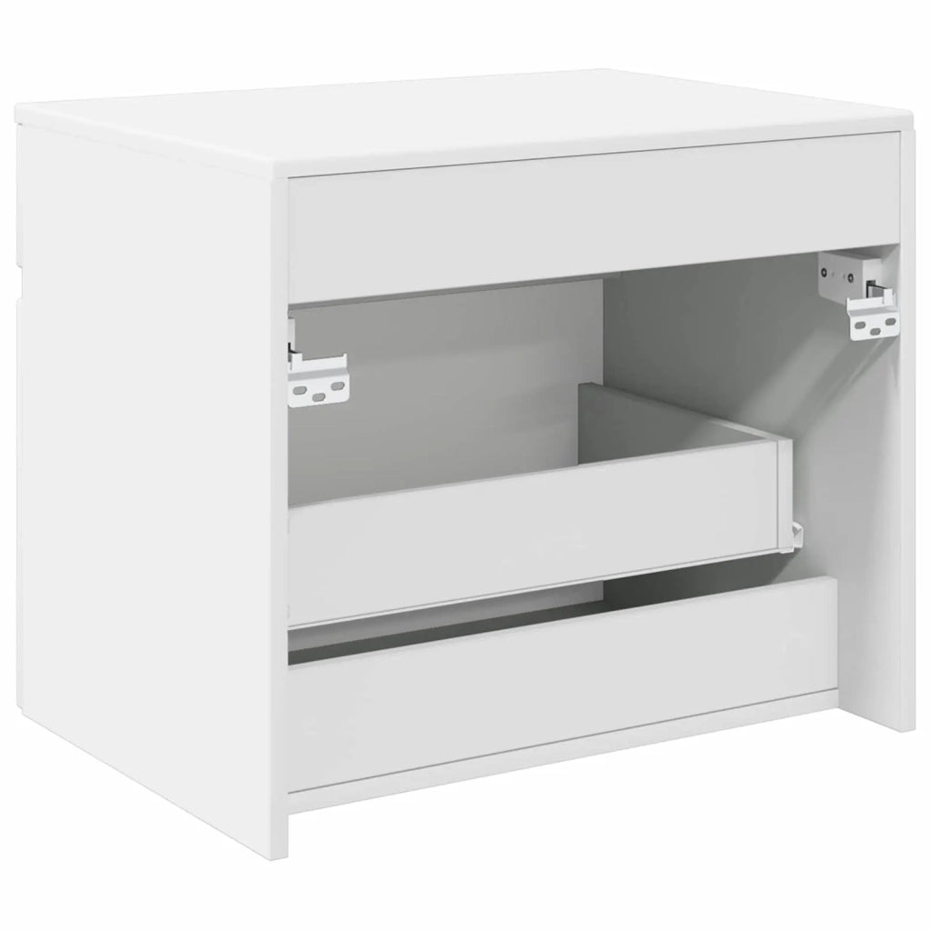 Mobiletto da Bagno a Muro Bianco 59 x 44,5 x 50 cm
