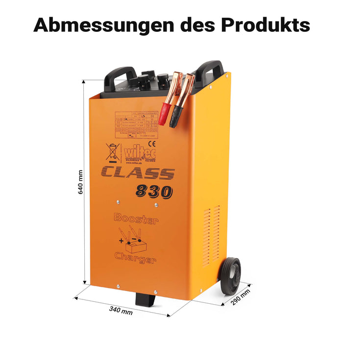 Caricabatterie da 12V e 24V con ruote, funzione d'avviamento, ricarica rapida