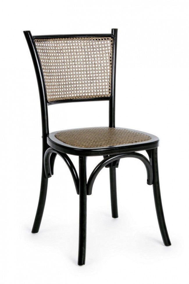Sedia Carrel Nero in Legno
