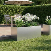 Vaso da giardino Argento 100 x 40 x 40 cm Acciaio zincato 8005256