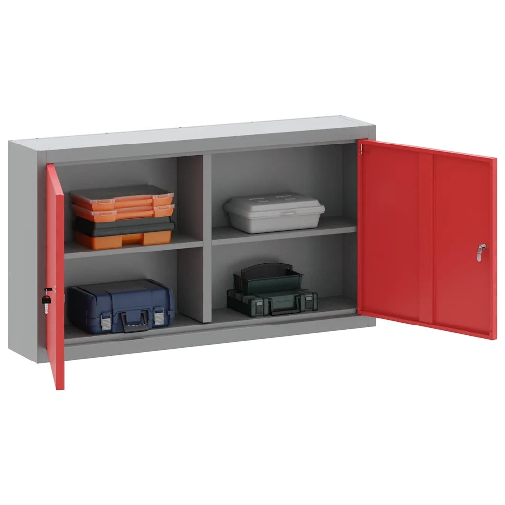 Mobile per attrezzi con blocco Rosso e Grigio 100 x 20 x 55 cm CFW2677725