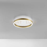 AELA P/P - PLAFONIERA A LED IN ALLUMINIO ORO 1800-1900lm 3000-4000K 30W+6W D.40CM