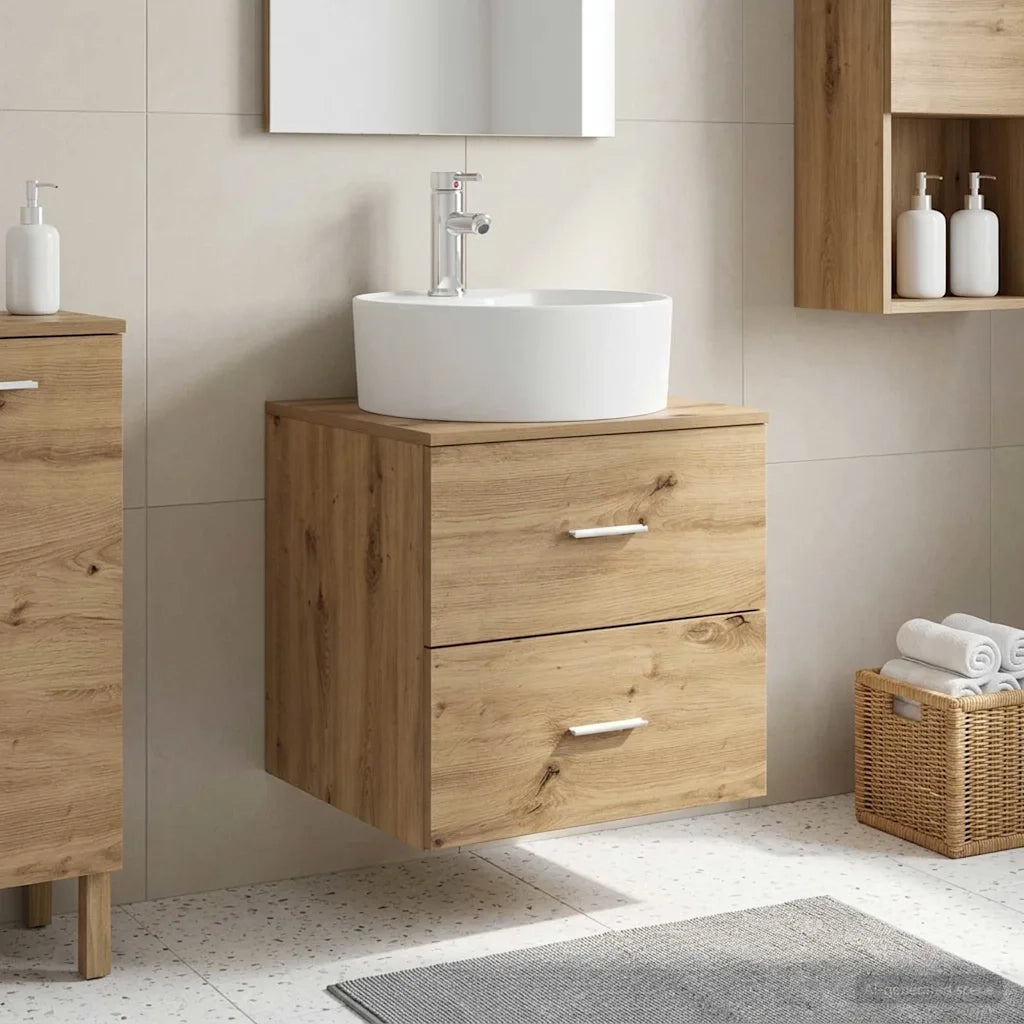 Mobile Lavabo da Parete Rovere Artigianale 49,5 x 44,5 x 65 cm