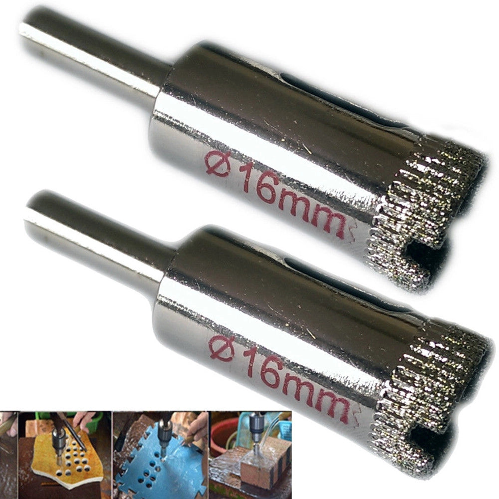 Trade Shop - Punta Trapano Diamantata Per Piastrelle Porcellana Vetro Ceramica Marmo ø 16mm -