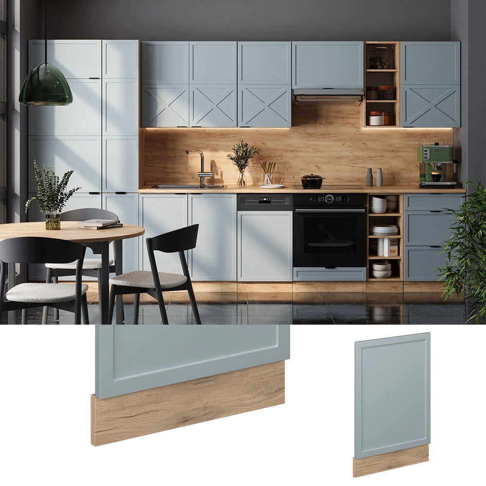Pannello frontale Fame-Line Blu-grigio chiaro/Rovere dorato 45 cm, PL Marmo Vicco
