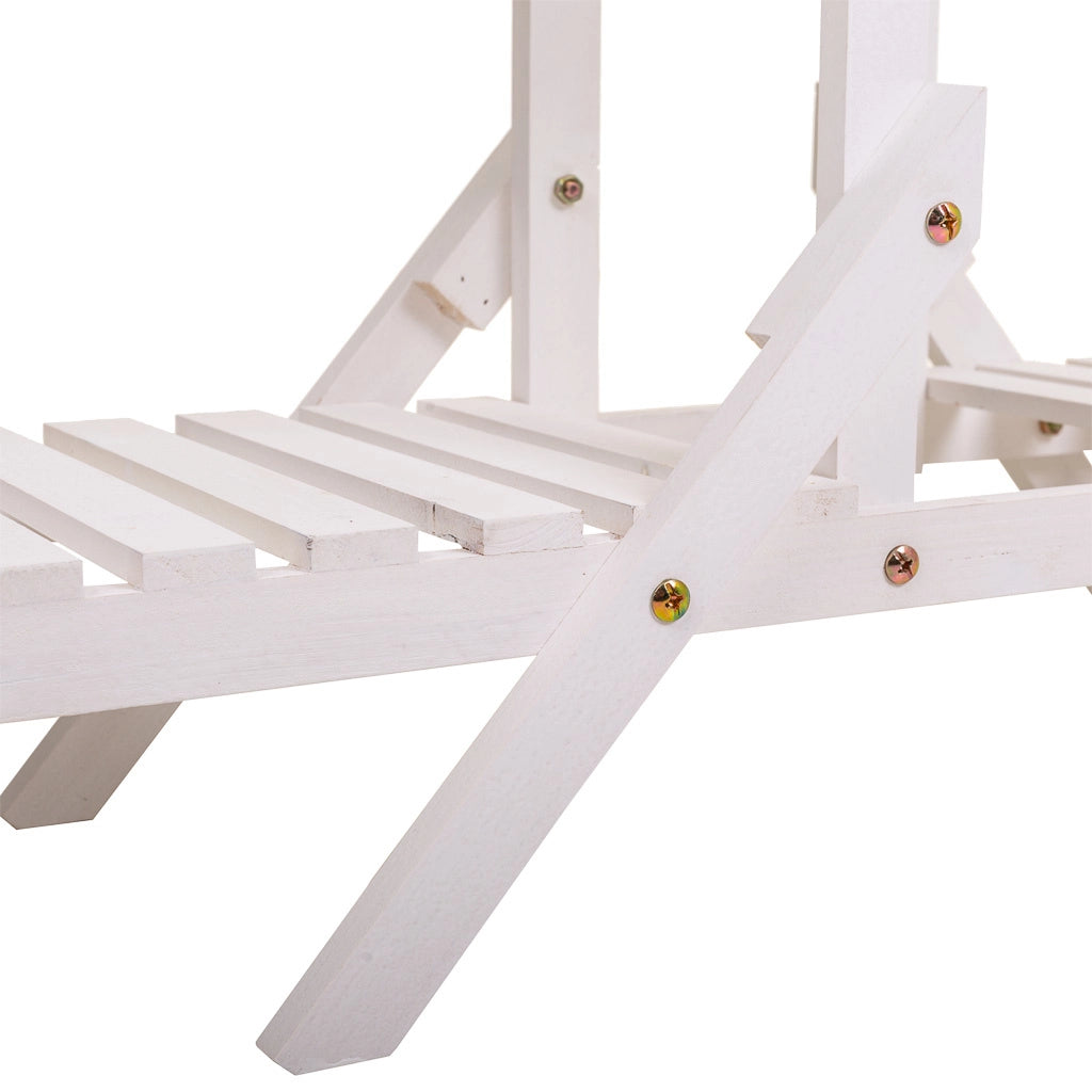 Scaffale espositiva in legno bianco 70x27x77h