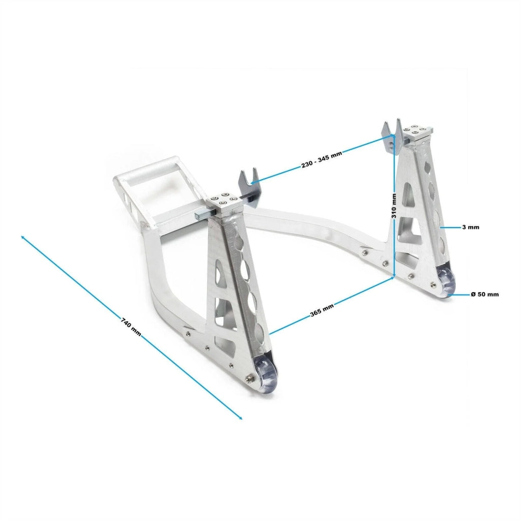 Cavalletto da officina per ruota posteriore moto uso universale supporto di sollevamento moto in alluminio 16_0002932