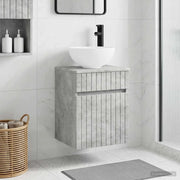 Mobile lavabo da parete Grigio Cemento 39 x 41 x 64,5 cm