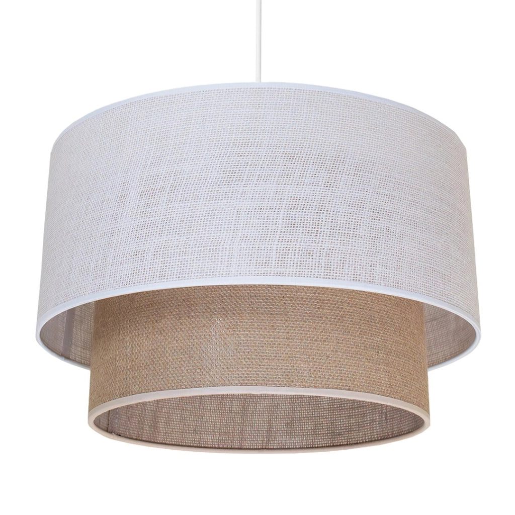Lampada a sospensione BUENO juta bianco/beige E27 Milagro