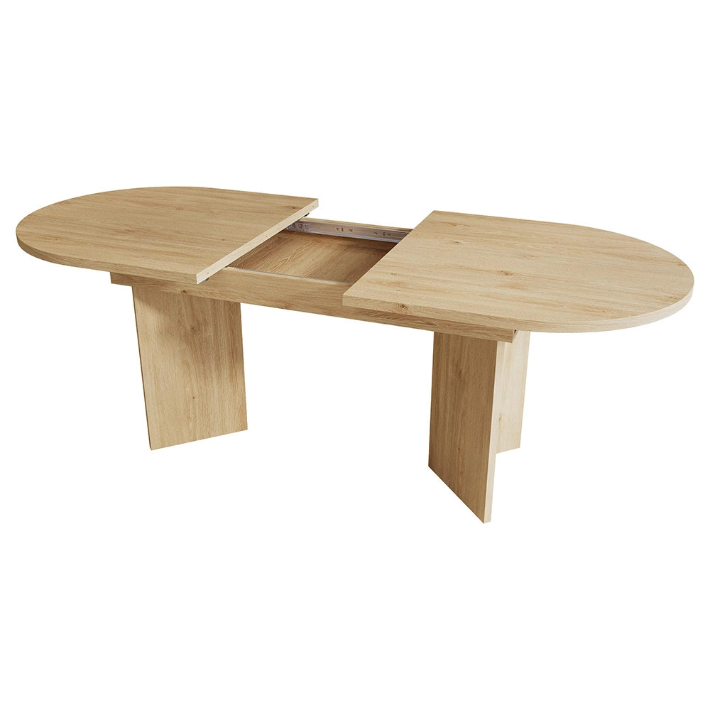 Tavolo allungabile - Xylo - 120-160x80cm angoli arrotondati rovere