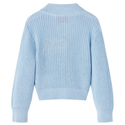 Cardigan da Bambina Lavorato a Mano Blu 128 CFW8627282