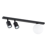 Plafoniera BASTER nera 60cm 2xGU10 + 1xE14 Emibig metallo