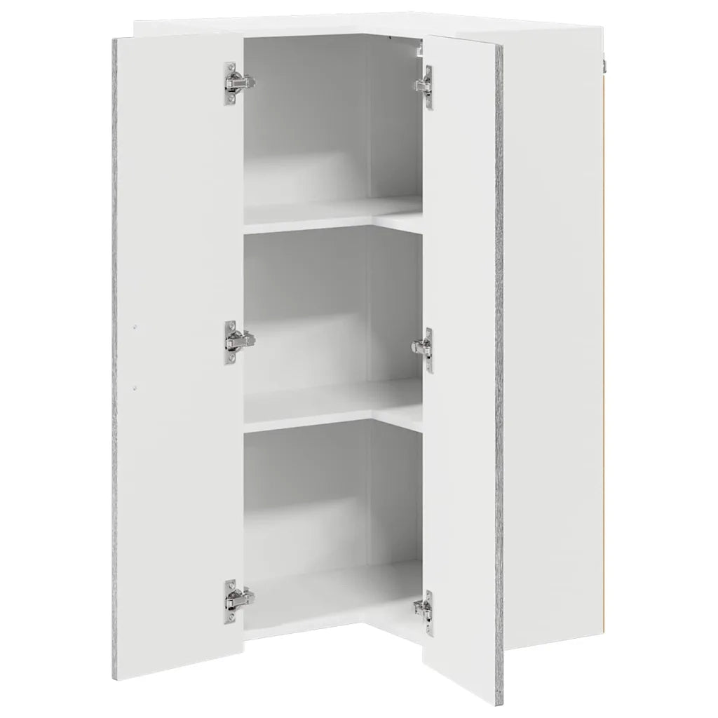 Mobile angolare per parete LUCCA Grigio Sonoma 57 x 57 x 100 cm