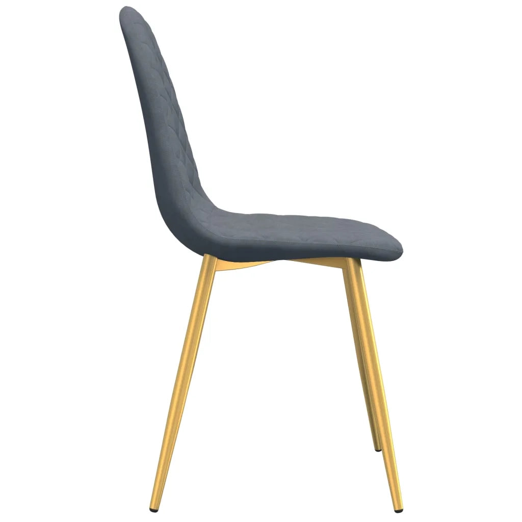 Sedie da Pranzo 4 pz Grigio Scuro in Velluto 325680
