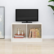 Mobile Porta TV-Mobile per TV-Credenza TV Bianco 70x33x42 cm in Legno Massello di Pino