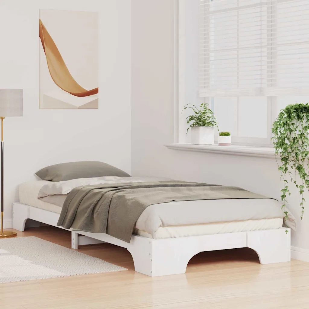 Struttura del letto Bianco 80 x 210 cm Pino massello 872891