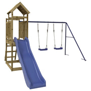 Altalene per parco giochi all'aperto scivolo altalene robuste giochi da giardino 313 x 379 x 214 cm legno di pino impregnato 02_0004737