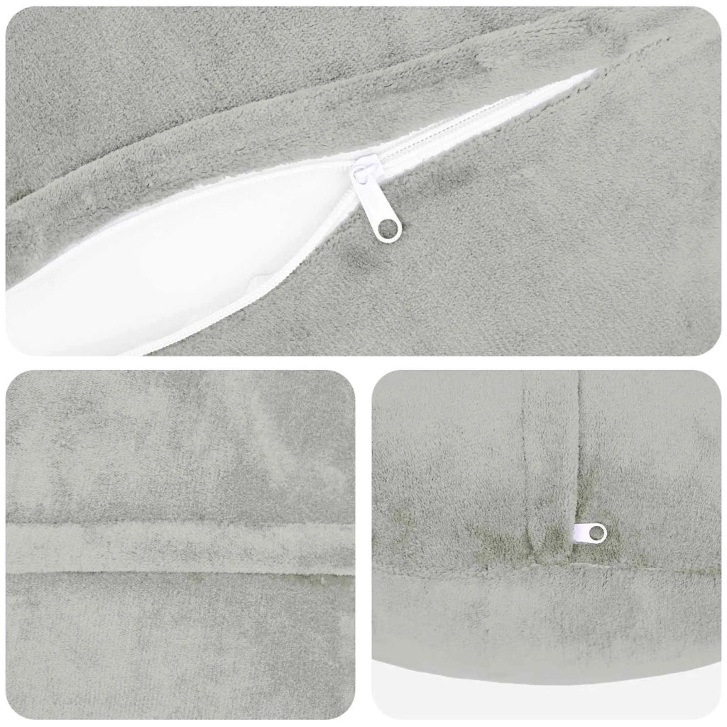 Federa 2 pcs HEERLEN Grigio Chiaro Ø 40 cm Flanella 922457
