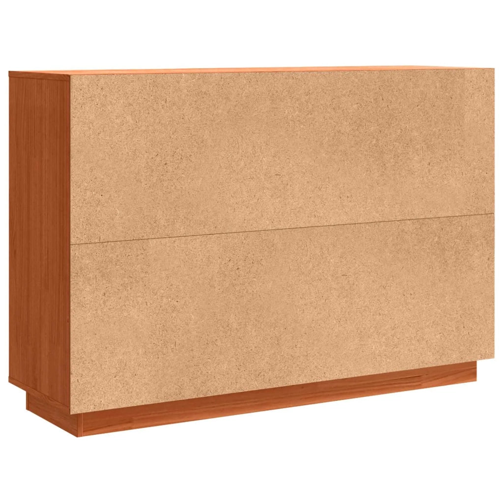 Credenza | Madia | Buffet da pranzo | Armadio da pranzo Marrone cerato 110 x 34 x 75 cm Pino massello