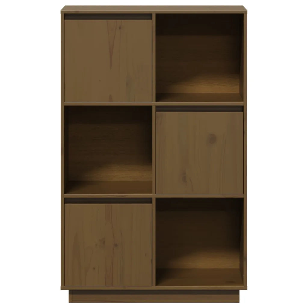 Credenza Marrone Ambrato 74x35x117 cm in Legno Massello di Pino 814367