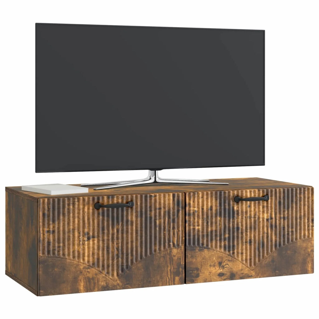 Mobile Porta TV da Muro Rovere Fumo 98 x 41 x 30 cm