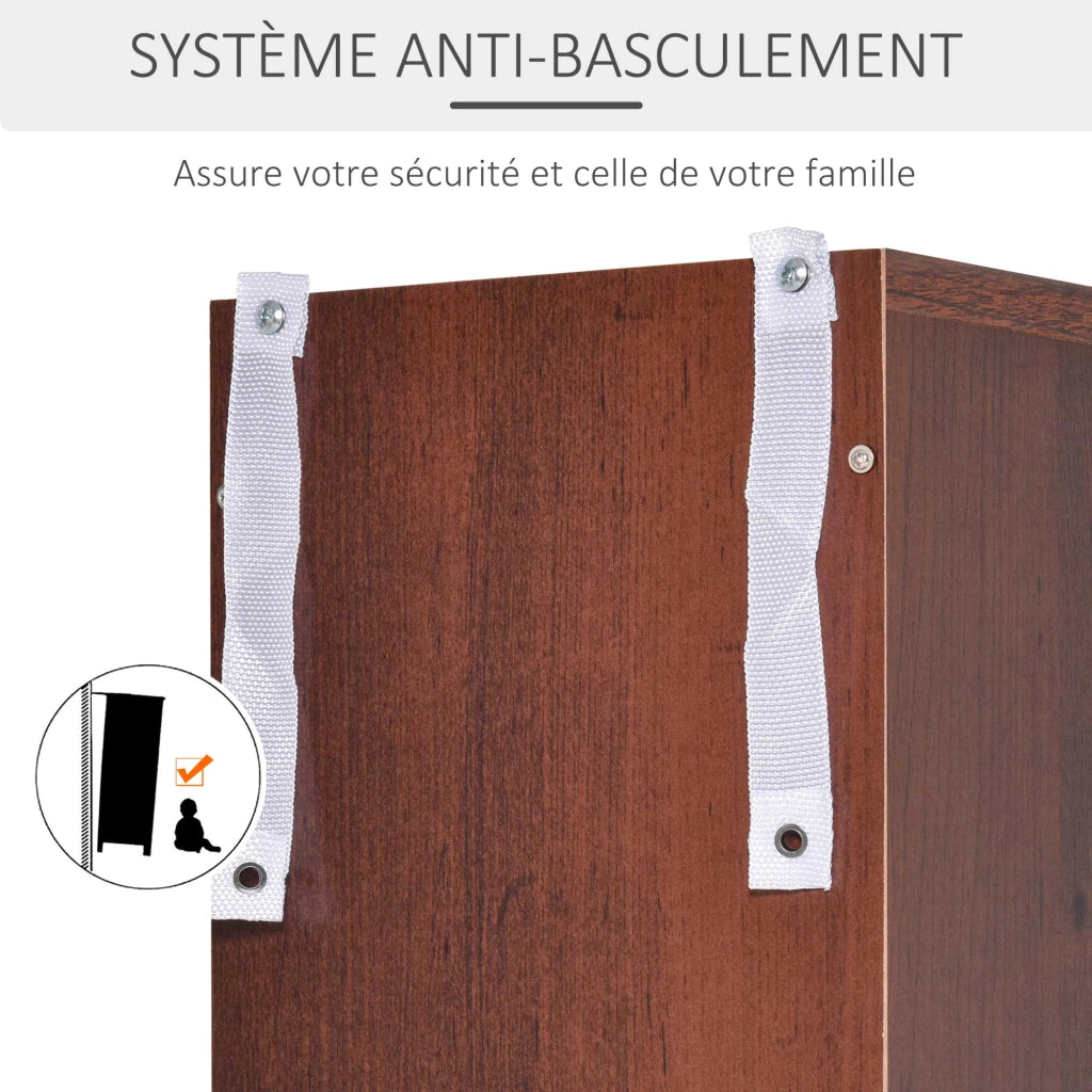 Libreria per CD e DVD ¨C Minimal ¨C 12 scomparti, 204 CD, 21x20x175 cm, legno, marrone