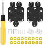 Scatole per cavi acqua resistenti IP68 per uso outdoor - 2 pezzi - diametro cavo 4-15mm - connettore cavo