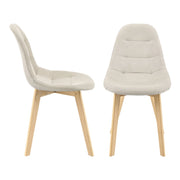 Set di 2 sedie da pranzo 86 x 53 x 47 cm beige 03_0006733