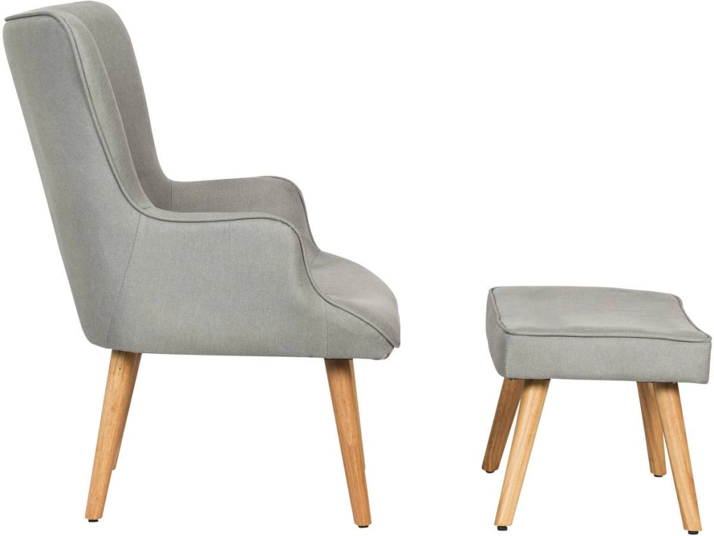 Poltrona "Odense" in stile scandinavo - Grigio chiaro