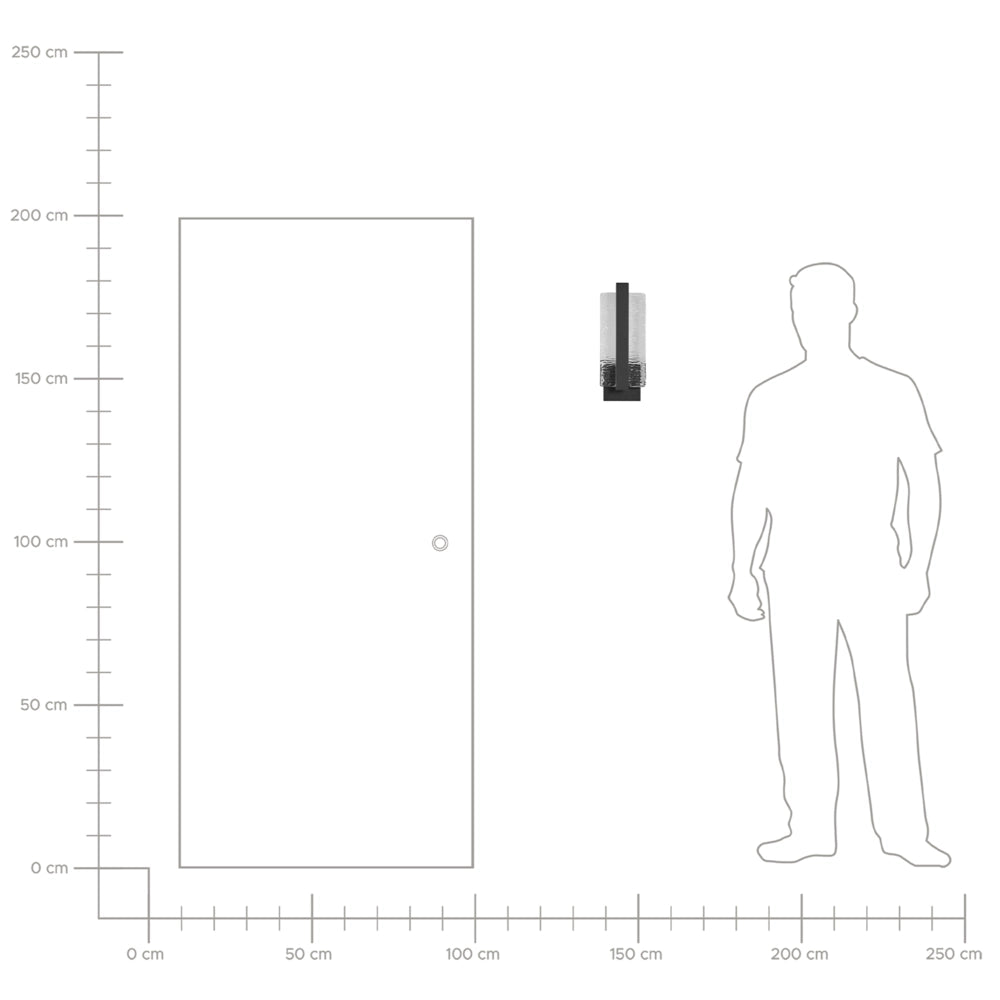 Lampada da Parete LED da Esterno in Metallo Nero Stile Tradizionale