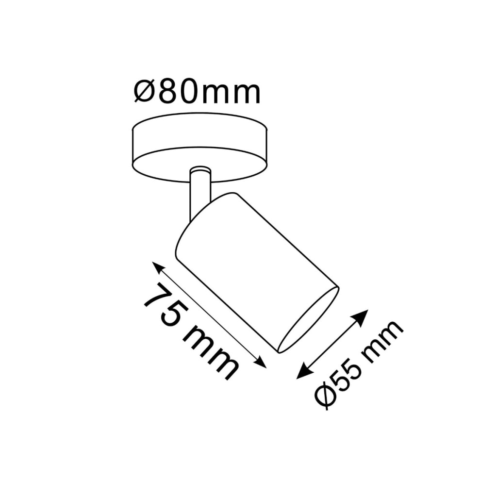 Faretto parete/soffitto oro alluminio 1xGU10 10W Polux