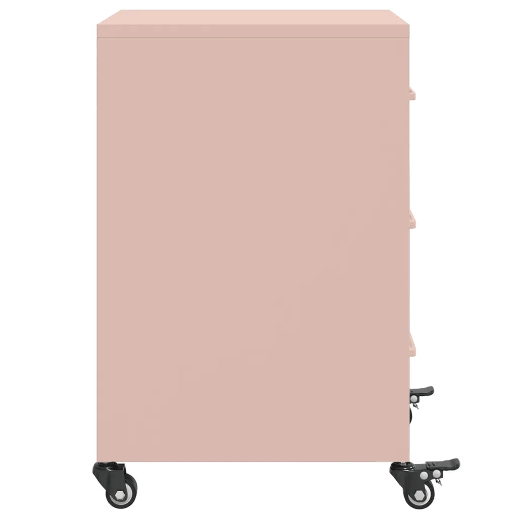 Comodino Rosa 36x39x59 cm in Acciaio 846729