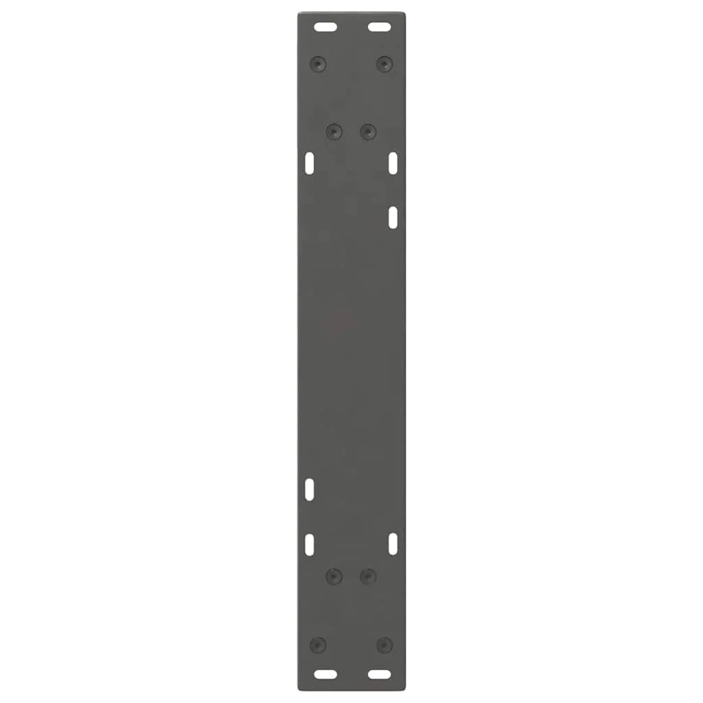 Set di 2 gambe per tavolo da pranzo moderne con piedini regolabili 50 x 73 cm acciaio antracite 02_0057004