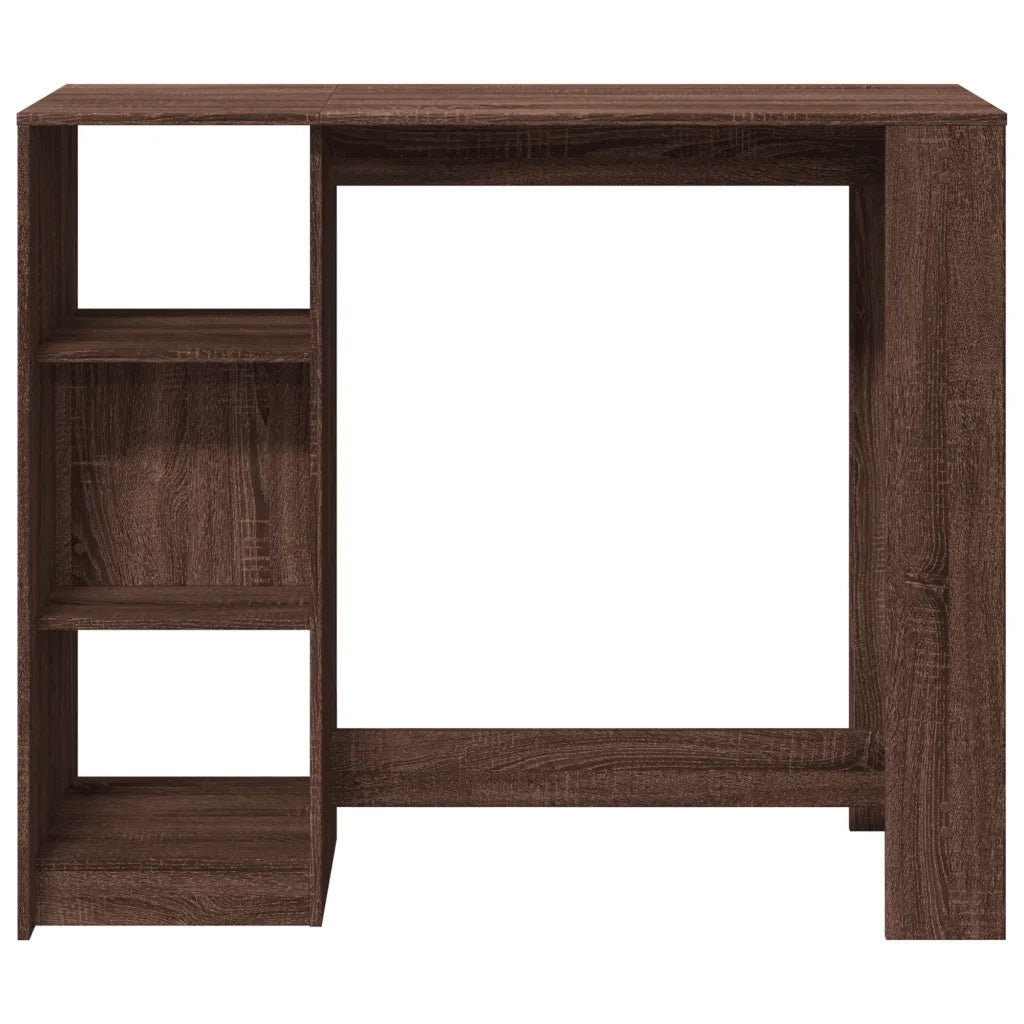 Tavolo Bar Ripiano Rovere Marrone 124x46x103,5 cm Multistrato 854397