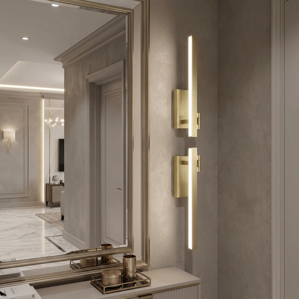 Applique Da Bagno Led Swe031-1w 40cm Brush Gold