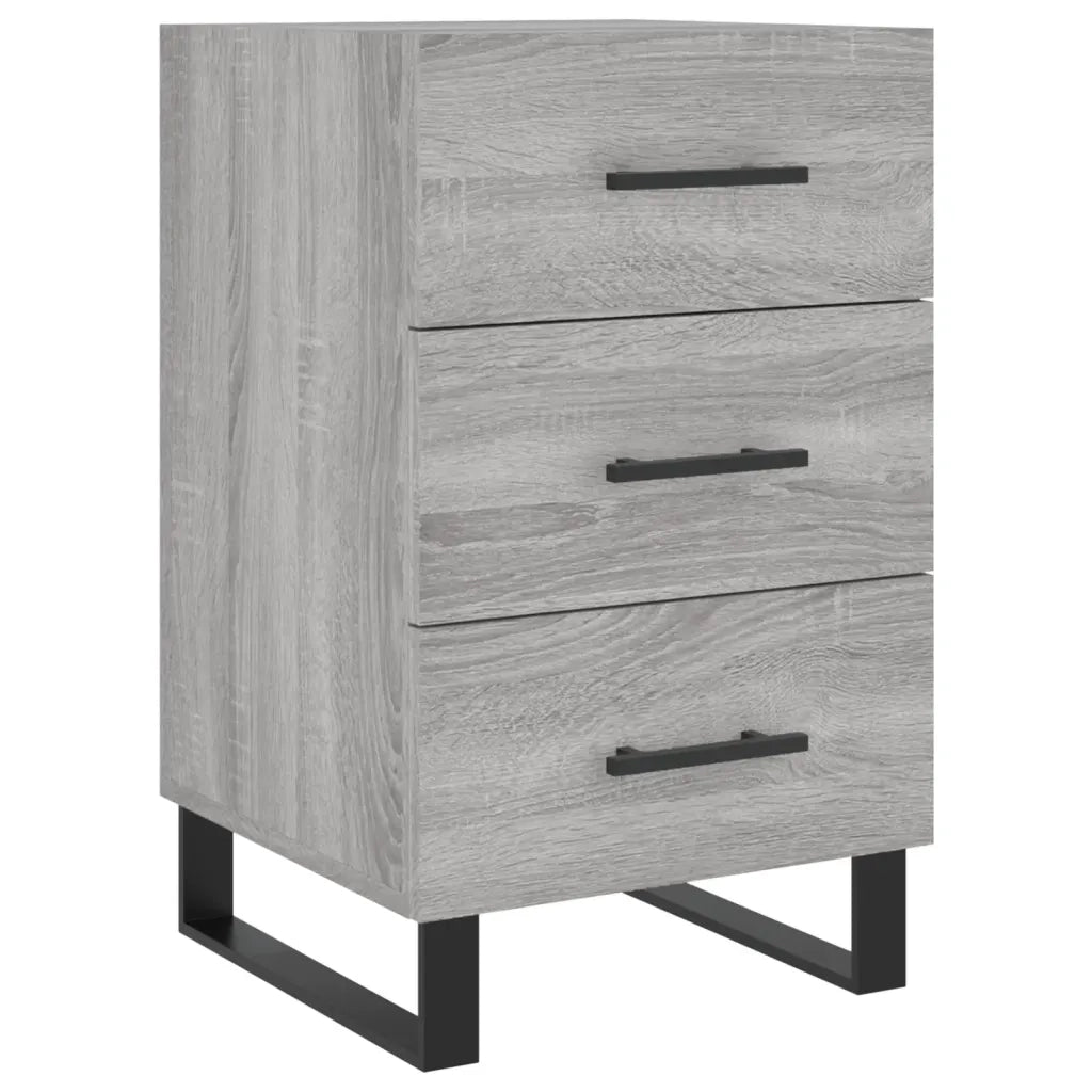 Comodino | Armadio da Notte | Mobiletto da notte Grigio Sonoma 40x40x66 cm in Legno Multistrato