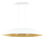Lampada a sospensione Gondola bianco oro 2xE27 Sigma