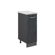 Armadio cucina dispensa alto R-Line Calce nera/Antracite 30 cm PL Marmo Vicco