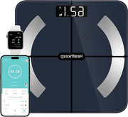 Bilancia Bluetooth intelligente con misuratore di impedenza - 13 dati corporei (IMC, grasso corporeo, massa muscolare, BMR, muscoli, acqua) - max. 180 kg - per app