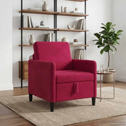 Divano con Storage Rosso Vino 72 x 78 x 87 cm Poliestere 42036882