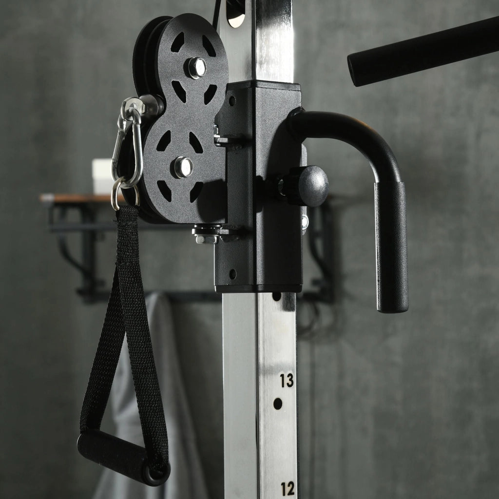 Stazione Fitness per Allenamento Totale 170x139x200 cm Power Tower in Acciaio Nero