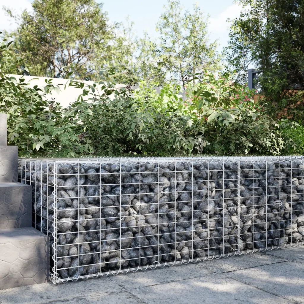 Cesto Gabbione con Copertura 100x100x50 cm Ferro Zincato 3295178