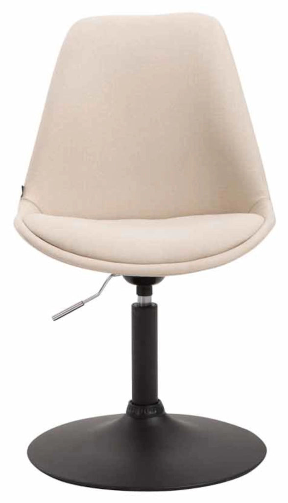 Set di 4 sedie da pranzo in tessuto Maverick crema,nero