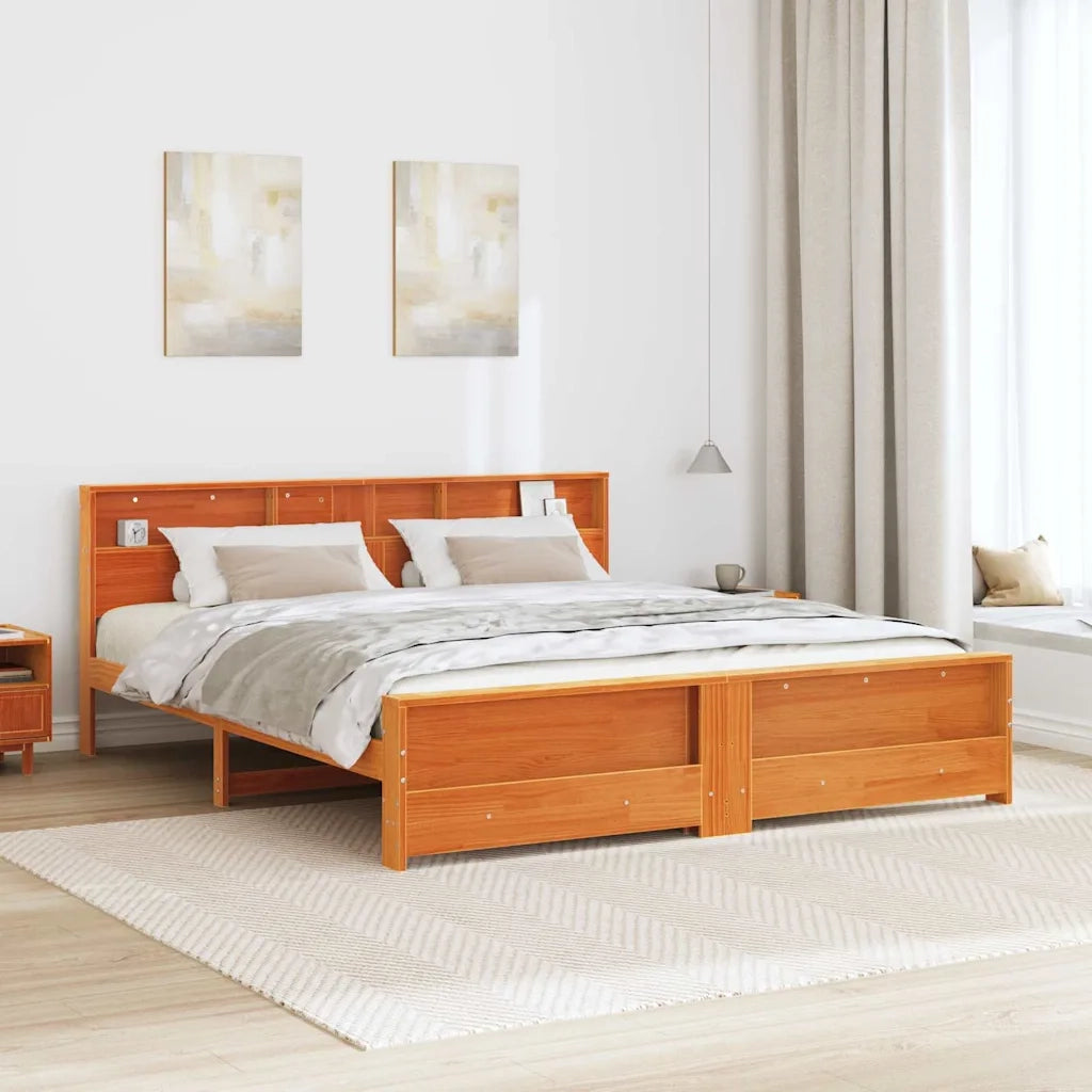 Struttura del letto con testiera Marrone cerato 180 x 200 cm 3394218