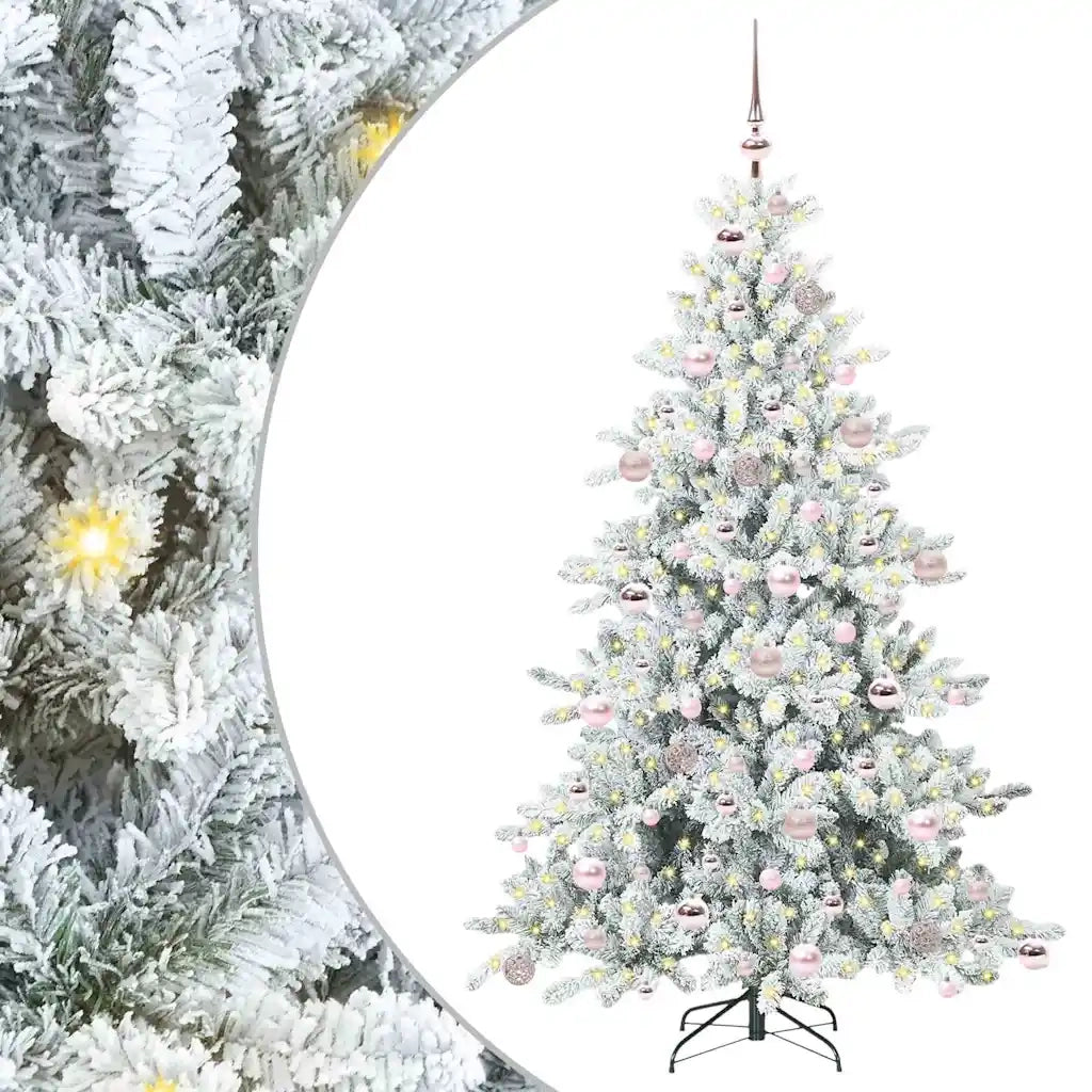 Albero di Natale Artificiale con Rami Pieghevoli Bianco 180 cm 3397720